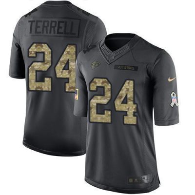 Nike Atlanta Falcons #24 A.J. Terrell Black Stitched NFL Limited 2016 Salute to Service Jersey