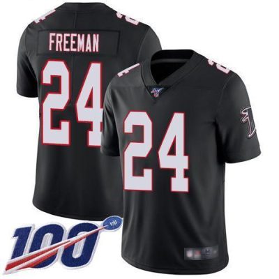 Nike Atlanta Falcons #24 Devonta Freeman Black Alternate Stitched NFL 100th Season Vapor Limited Jersey