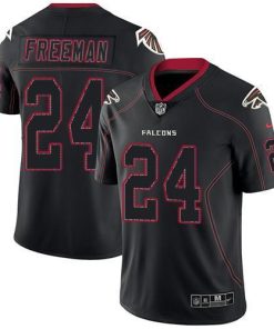 Nike Atlanta Falcons #24 Devonta Freeman Lights Out Black Stitched NFL Limited Rush Jersey