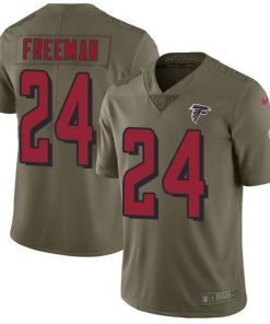 Nike Atlanta Falcons #24 Devonta Freeman Olive Stitched NFL Limited 2017 Salute To Service Jersey