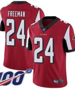 Nike Atlanta Falcons #24 Devonta Freeman Red Team Color Stitched NFL 100th Season Vapor Limited Jersey