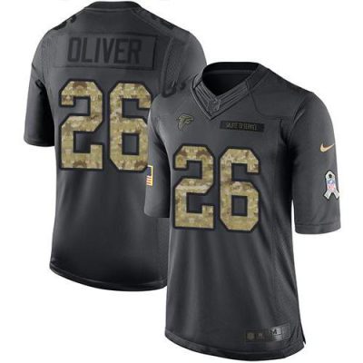 Nike Atlanta Falcons #26 Isaiah Oliver Black Stitched NFL Limited 2016 Salute To Service Jersey