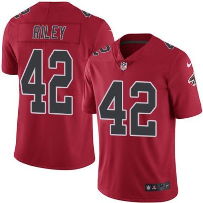 Nike Atlanta Falcons #42 Duke Riley Red Stitched NFL Limited Rush Jersey
