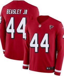 Nike Atlanta Falcons #44 Vic Beasley Jr Red Team Color Stitched NFL Limited Therma Long Sleeve Jersey