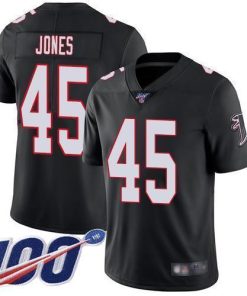Nike Atlanta Falcons #45 Deion Jones Black Alternate Stitched NFL 100th Season Vapor Limited Jersey