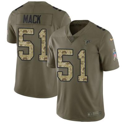 Nike Atlanta Falcons #51 Alex Mack Olive/Camo Stitched NFL Limited 2017 Salute To Service Jersey
