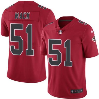 Nike Atlanta Falcons #51 Alex Mack Red Stitched NFL Limited Rush Jersey