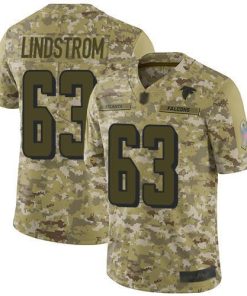 Nike Atlanta Falcons #63 Chris Lindstrom Camo Stitched NFL Limited 2018 Salute To Service Jersey