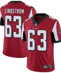 Nike Atlanta Falcons #63 Chris Lindstrom Red Team Color Stitched NFL Vapor Untouchable Limited Jersey