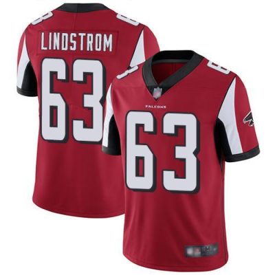 Nike Atlanta Falcons #63 Chris Lindstrom Red Team Color Stitched NFL Vapor Untouchable Limited Jersey
