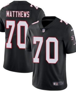 Nike Atlanta Falcons #70 Jake Matthews Black Alternate Stitched NFL Vapor Untouchable Limited Jersey