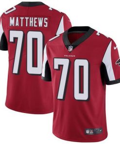 Nike Atlanta Falcons #70 Jake Matthews Red Team Color Stitched NFL Vapor Untouchable Limited Jersey