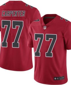 Nike Atlanta Falcons #77 James Carpenter Red Stitched NFL Limited Rush Jersey