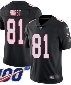 Nike Atlanta Falcons #81 Hayden Hurst Black Alternate Stitched NFL 100th Season Vapor Untouchable Limited Jersey