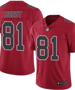 Nike Atlanta Falcons #81 Hayden Hurst Red Stitched NFL Limited Rush Jersey