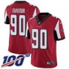 Nike Atlanta Falcons #90 Marlon Davidson Red Team Color Stitched NFL 100th Season Vapor Untouchable Limited Jersey