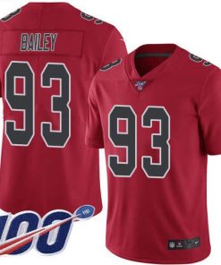 Nike Atlanta Falcons #93 Allen Bailey Red Stitched NFL Limited Rush 100th Season Jersey