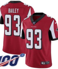 Nike Atlanta Falcons #93 Allen Bailey Red Team Color Stitched NFL 100th Season Vapor Untouchable Limited Jersey
