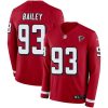 Nike Atlanta Falcons #93 Allen Bailey Red Team Color Stitched NFL Limited Therma Long Sleeve Jersey