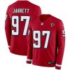 Nike Atlanta Falcons #97 Grady Jarrett Red Team Color Stitched NFL Limited Therma Long Sleeve Jersey