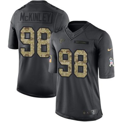 Nike Atlanta Falcons #98 Takkarist McKinley Black Stitched NFL Limited 2016 Salute To Service Jersey