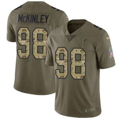 Nike Atlanta Falcons #98 Takkarist McKinley Olive/Camo Stitched NFL Limited 2017 Salute To Service Jersey