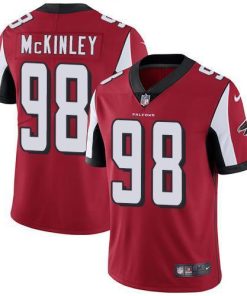 Nike Atlanta Falcons #98 Takkarist McKinley Red Team Color Stitched NFL Vapor Untouchable Limited Jersey