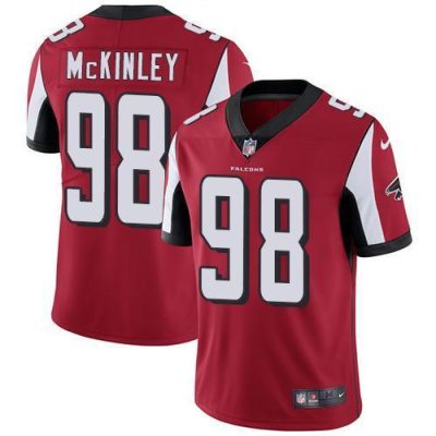 Nike Atlanta Falcons #98 Takkarist McKinley Red Team Color Stitched NFL Vapor Untouchable Limited Jersey