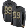 Nike Atlanta Falcons #99 Adrian Clayborn Anthracite Salute to Service Stitched NFL Limited Therma Long Sleeve Jersey