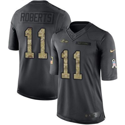 Nike Baltimore Ravens #11 Seth Roberts Black Stitched NFL Limited 2016 Salute to Service Jersey