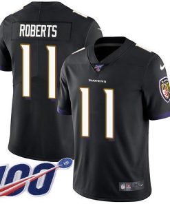 Nike Baltimore Ravens #11 Seth Roberts Black Alternate Stitched NFL 100th Season Vapor Untouchable Limited Jersey