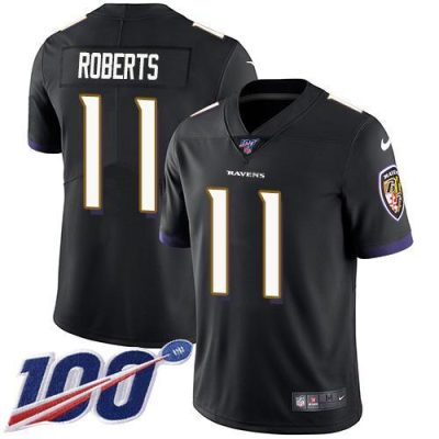 Nike Baltimore Ravens #11 Seth Roberts Black Alternate Stitched NFL 100th Season Vapor Untouchable Limited Jersey