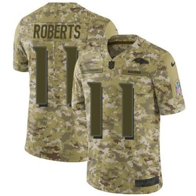 Nike Baltimore Ravens #11 Seth Roberts Camo Stitched NFL Limited 2018 Salute To Service Jersey
