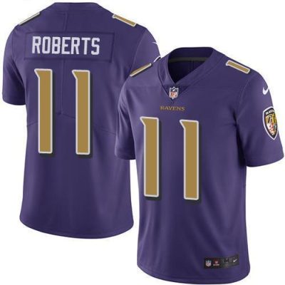 Nike Baltimore Ravens #11 Seth Roberts Purple Stitched NFL Limited Rush Jersey