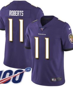 Nike Baltimore Ravens #11 Seth Roberts Purple Team Color Stitched NFL 100th Season Vapor Untouchable Limited Jersey