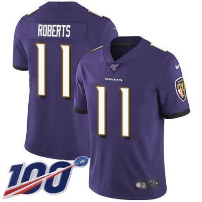 Nike Baltimore Ravens #11 Seth Roberts Purple Team Color Stitched NFL 100th Season Vapor Untouchable Limited Jersey