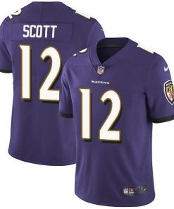 Nike Baltimore Ravens #12 Jaleel Scott Purple Team Color Stitched NFL Vapor Untouchable Limited Jersey