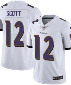 Nike Baltimore Ravens #12 Jaleel Scott White Stitched NFL Vapor Untouchable Limited Jersey