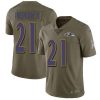 Nike Baltimore Ravens #21 Mark Ingram II Olive Stitched NFL Limited 2017 Salute To Service Jersey