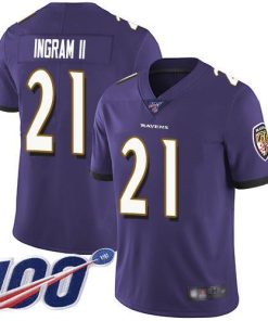 Nike Baltimore Ravens #21 Mark Ingram II Purple Team Color Stitched NFL 100th Season Vapor Limited Jersey