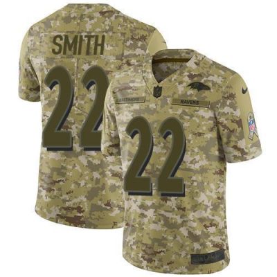 Nike Baltimore Ravens #22 Jimmy Smith Camo Stitched NFL Limited 2018 Salute To Service Jersey