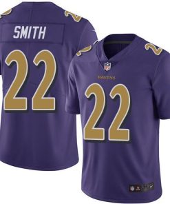 Nike Baltimore Ravens #22 Jimmy Smith Purple Stitched NFL Limited Rush Jersey
