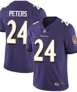 Nike Baltimore Ravens #24 Marcus Peters Purple Team Color Stitched NFL Vapor Untouchable Limited Jersey