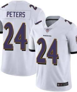 Nike Baltimore Ravens #24 Marcus Peters White Stitched NFL Vapor Untouchable Limited Jersey