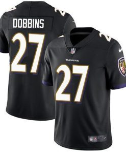 Nike Baltimore Ravens #27 J.K. Dobbins Black Alternate Stitched NFL Vapor Untouchable Limited Jersey