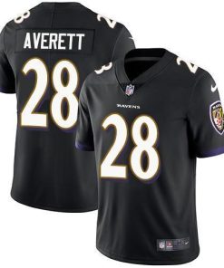Nike Baltimore Ravens #28 Anthony Averett Black Alternate Stitched NFL Vapor Untouchable Limited Jersey