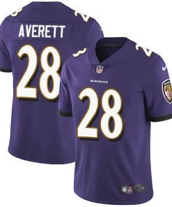 Nike Baltimore Ravens #28 Anthony Averett Purple Team Color Stitched NFL Vapor Untouchable Limited Jersey