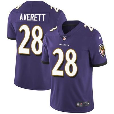 Nike Baltimore Ravens #28 Anthony Averett Purple Team Color Stitched NFL Vapor Untouchable Limited Jersey
