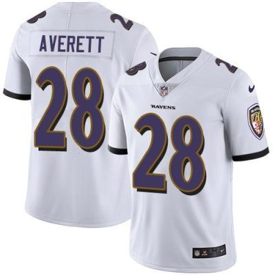 Nike Baltimore Ravens #28 Anthony Averett White Stitched NFL Vapor Untouchable Limited Jersey