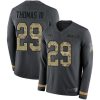 Nike Baltimore Ravens #29 Earl Thomas III Anthracite Salute to Service Stitched NFL Limited Therma Long Sleeve Jersey